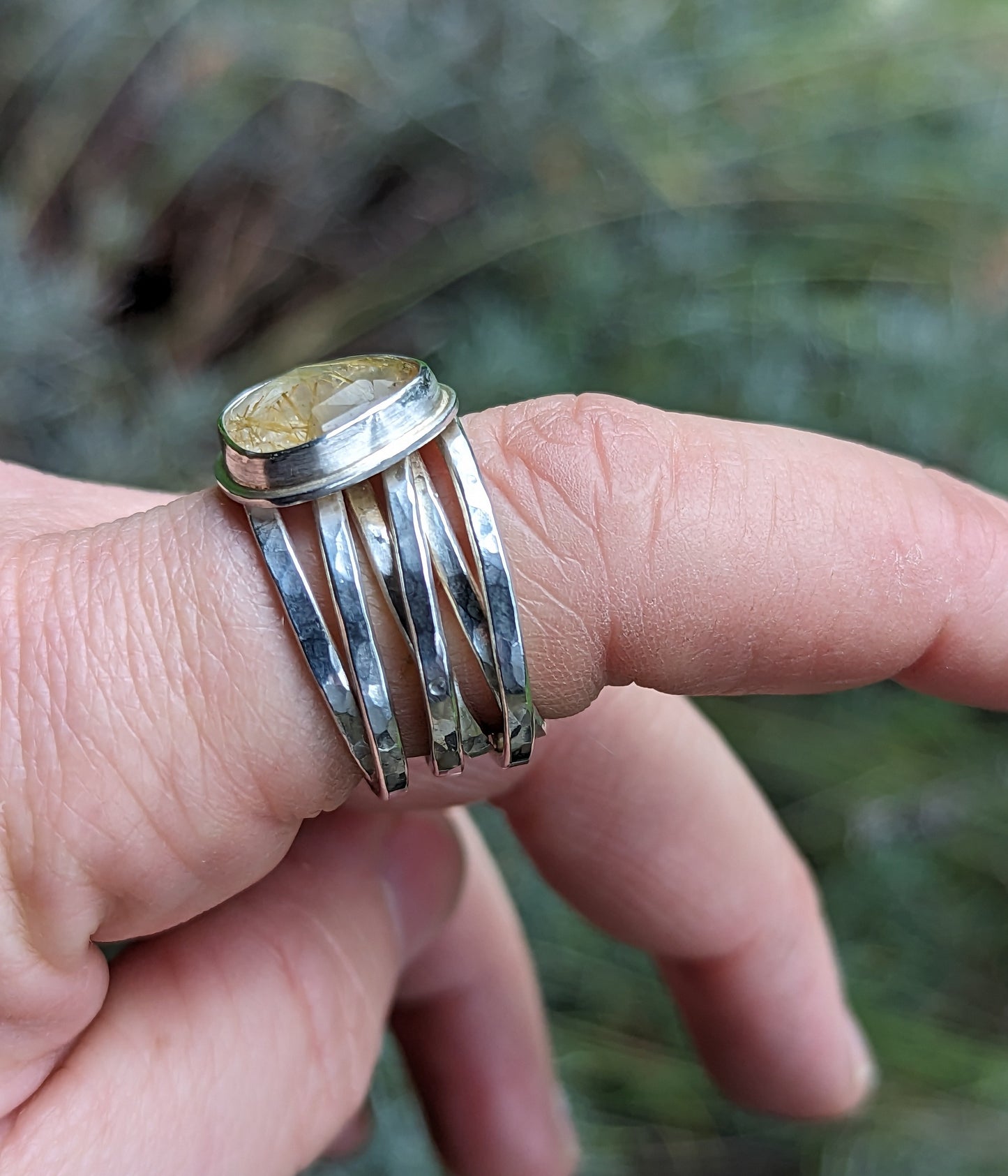 RUTILATED QUARTZ INTERTWINED RING